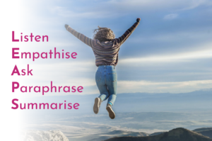 lady jumping air with the word LEAPS over the top